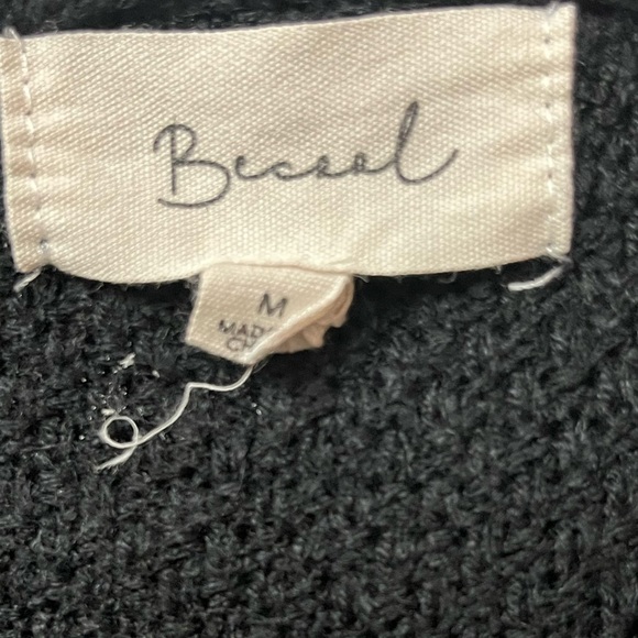 BECEEL Black Hoodie Cardigan Sweater Size Medium - Picture 5 of 5